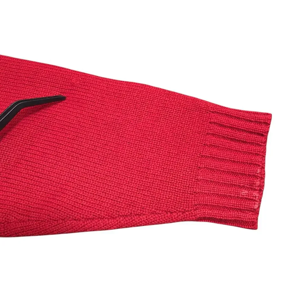 Vintage‎ Polo By Ralph Lauren Sweater Mens XL Red Lambs Wool V Neck Grandpa